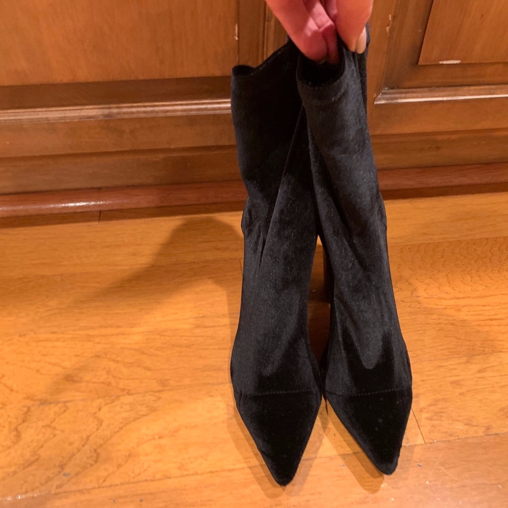 Tony Bianco Black Velvet Diddy Booties